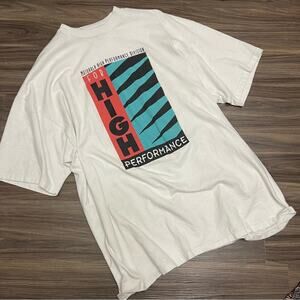 Vintage Motorola high performance team graphic retro themed logo tech shirt XXL